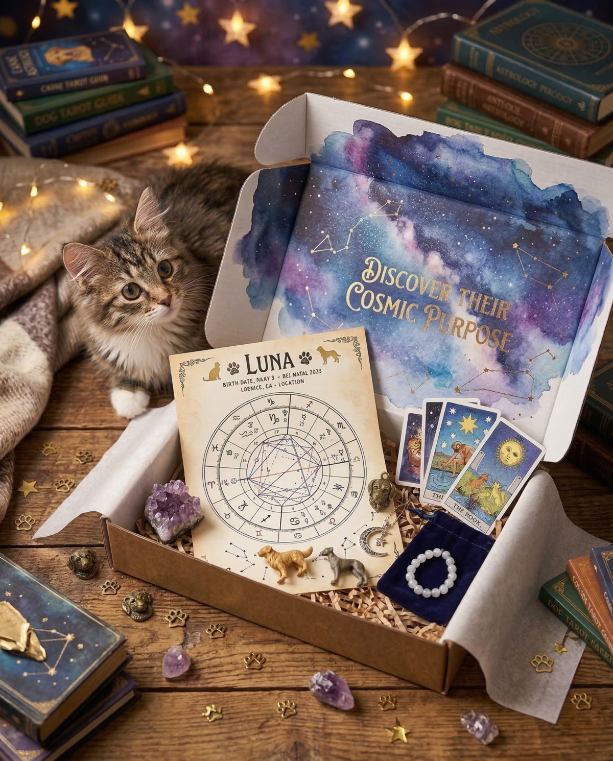 The Cosmic Origin Box- Custom Pet Natal Chart & Mystery Celestial Gift ...