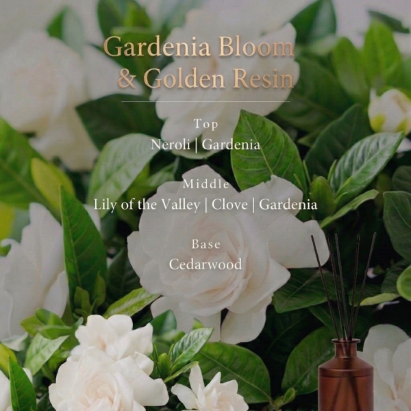 Harvest & Sealed- Gardenia Bloom & Golden Resin